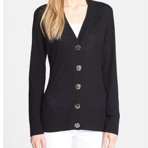 Black Tory Burch Button Down Cardigan Size M